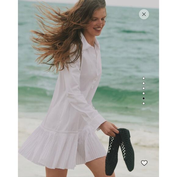 NWT J.Crew Amelia long-sleeve shirt-dress in cotton poplin - Picture 3 of 13